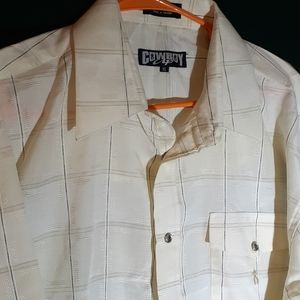 Mens cowboy up dress shirt